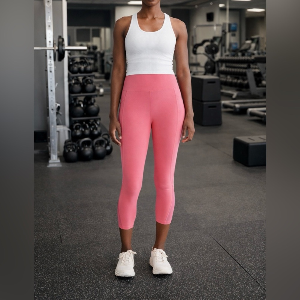 Gottex Shaper Capri Leggings Pink High Rise Compression Sculpting Small NWT|yoga